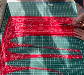 She cuts strips out of a $1.97 Walmart bandana to make something SO stylish