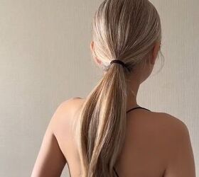 Hair in a ponytail