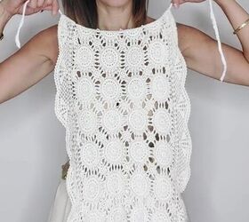 turn granny s lace couch covers into this hot summer top, DIYing a lace top for summer