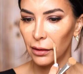 Applying concealer