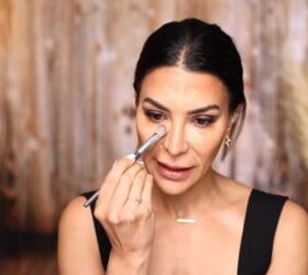 Applying concealer