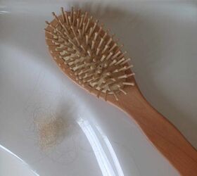 Removing hair from the hairbrush