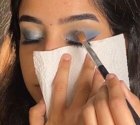 Applying eyeshadow