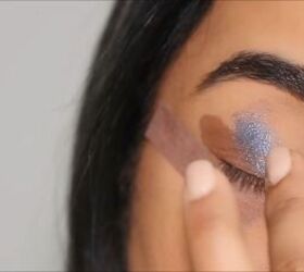 Applying eyeshadow 