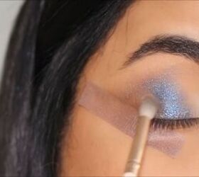 Blending the eyeshadow