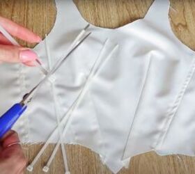 corset top diy, Adding the boning