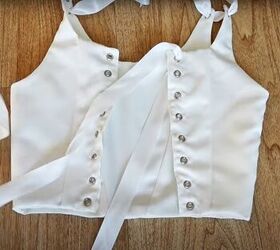 corset top diy, DIYing the back closure