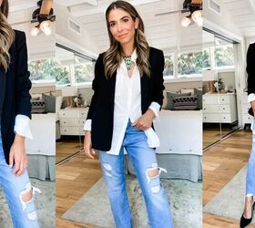 cute summer outfit ideas, Boyfriend cut jeans look