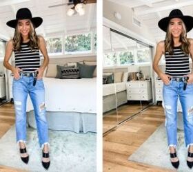 cute summer outfit ideas, Boyfriend cut jeans look