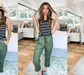 cute summer outfit ideas, Striped tank outfit