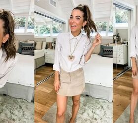 cute summer outfit ideas, Classic fit button down shirt look