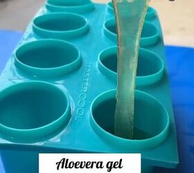 your skin will thank you for this summer hack, Pouring aloe vera gel into a mold