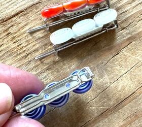 how to create pretty mosaic hair slides, Sticking to base