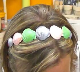 Easy DIY Nail Polish and Seashells Hair Accessory