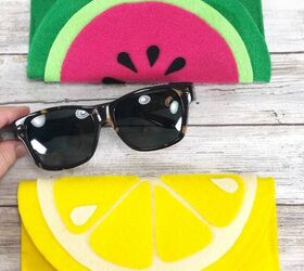 No Sew Lemon Sunglass Case Creatively Beth creativelybeth felt nosew lemon summer sunglass case free patterns