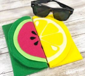 No Sew Lemon Sunglass Case Creatively Beth creativelybeth felt nosew lemon summer sunglass case free patterns