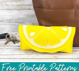 No Sew Lemon Sunglass Case Creatively Beth creativelybeth felt nosew lemon summer sunglass case free patterns