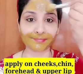 keep your face hair free with this, Applying the mixture to the face