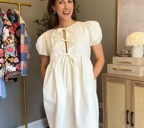 5 neutral dresses for summer, Cream dress with bows