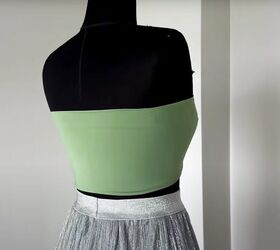 Twisted green bustier top