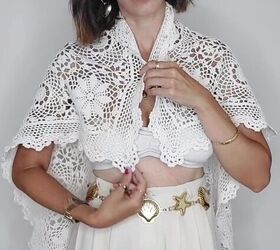 no sewing needed to make this lace top, DIYing a no sew lace top