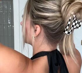 Creating a cute claw clip hairstyle