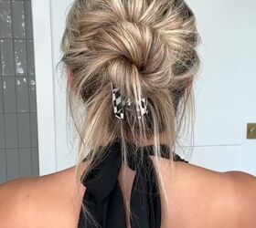 Cute claw clip hairstyle