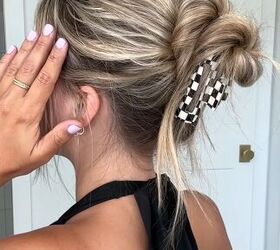 Cute claw clip hairstyle