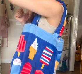 DIY beach towel bag