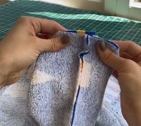 Sewing the towel