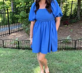 4 amazon dresses you need in your wardrobe, Amazon Dress Blue Mini Dress with puffed sleeves