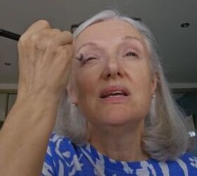 Applying eyeshadow