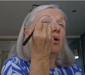 Applying eyeshadow 