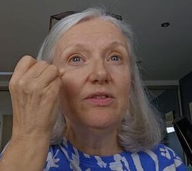 Applying concealer