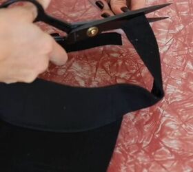 She cuts the back off her basic visor to give it an adorably elegant upgrade