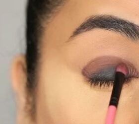 Blending the eye makeup