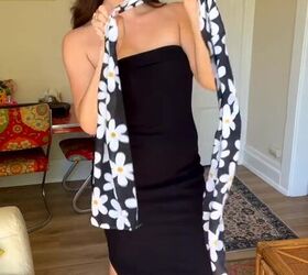 Easy hack to upgrade any plain strapless dress