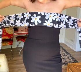 Easy hack to upgrade any plain strapless dress