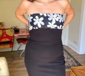 Easy hack to upgrade any plain strapless dress