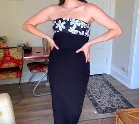 Easy hack to upgrade any plain strapless dress