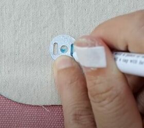 Adding the button to the fabric