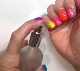 Spraying the nails with isopropyl alcohol