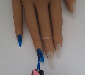 We still can't believe she made this STUNNING nail idea in under 10 minutes