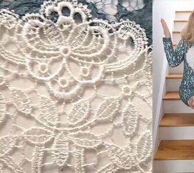 Upcycling a vintage doily onto a dress