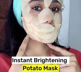 Instant brightening potato mask