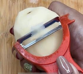 Peeling a potato