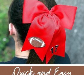 5 minute football hair bow for team spirit