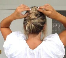 Creating a boho French twist hairdo