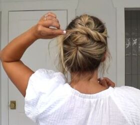 Creating a boho French twist hairdo