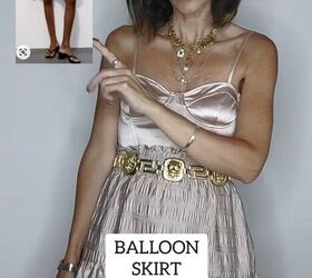 Turning a maxi skirt into a balloon skirt